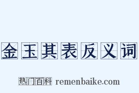 金玉其表反义词是什么意思的图片